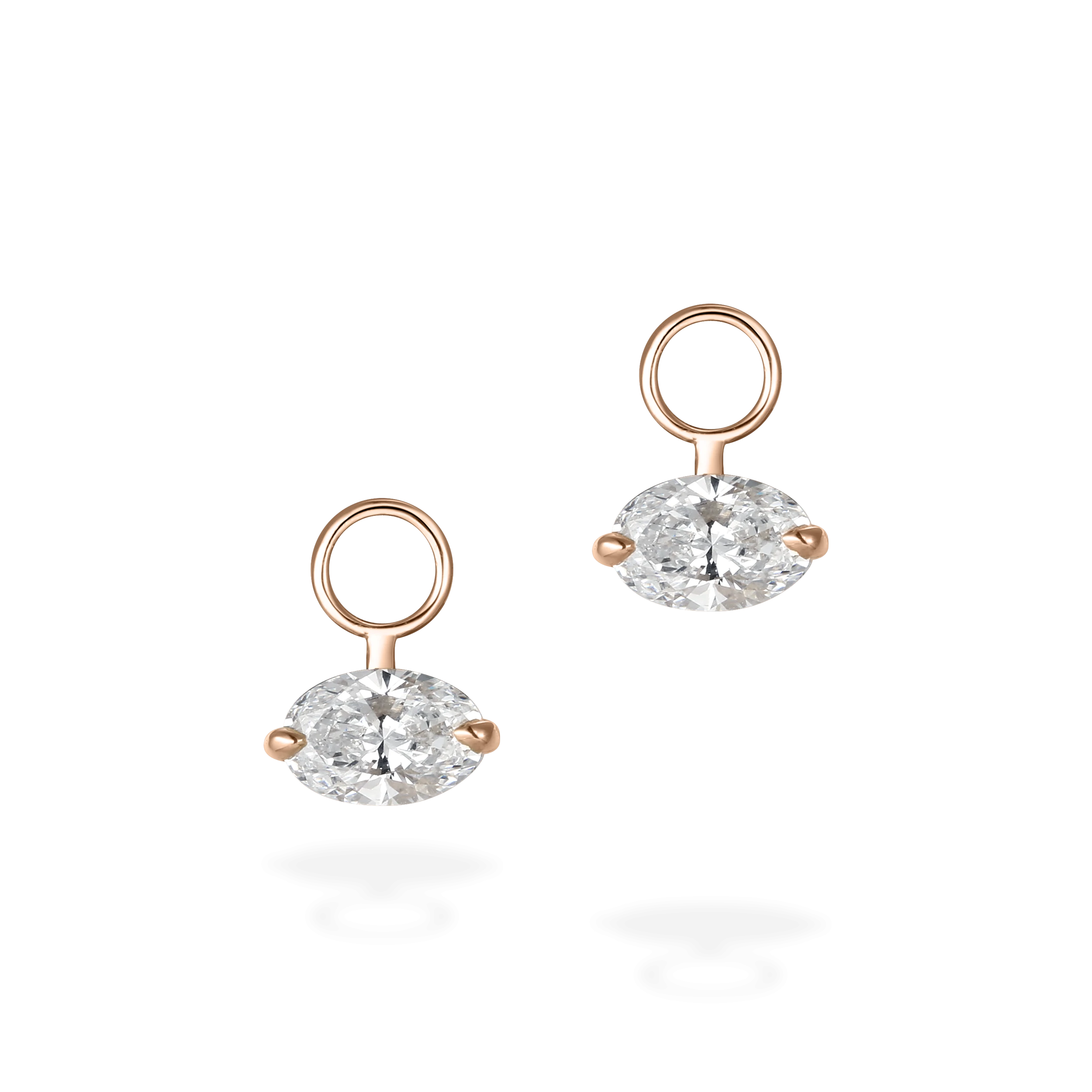 Honey drop oval diamond attachment